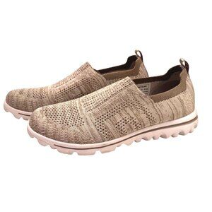 Propet Travel Active Stretch Size 8.5 N (AA) Taupe Sneaker NWOB Slip On Shoe